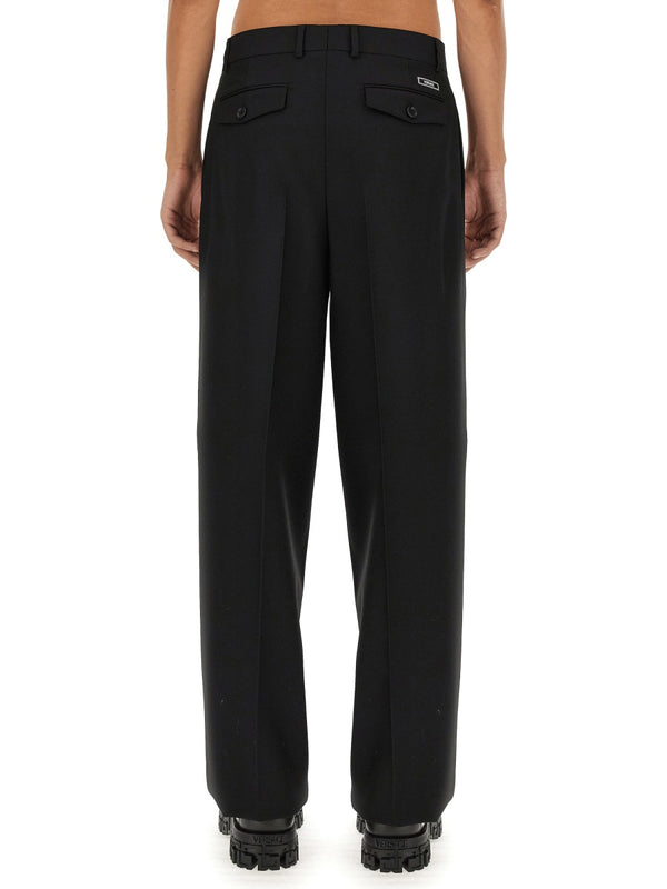 Wool Pants Black Virgin Trousers