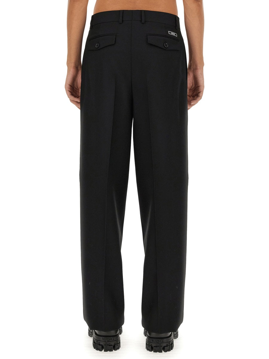 Wool Pants Black Virgin Trousers