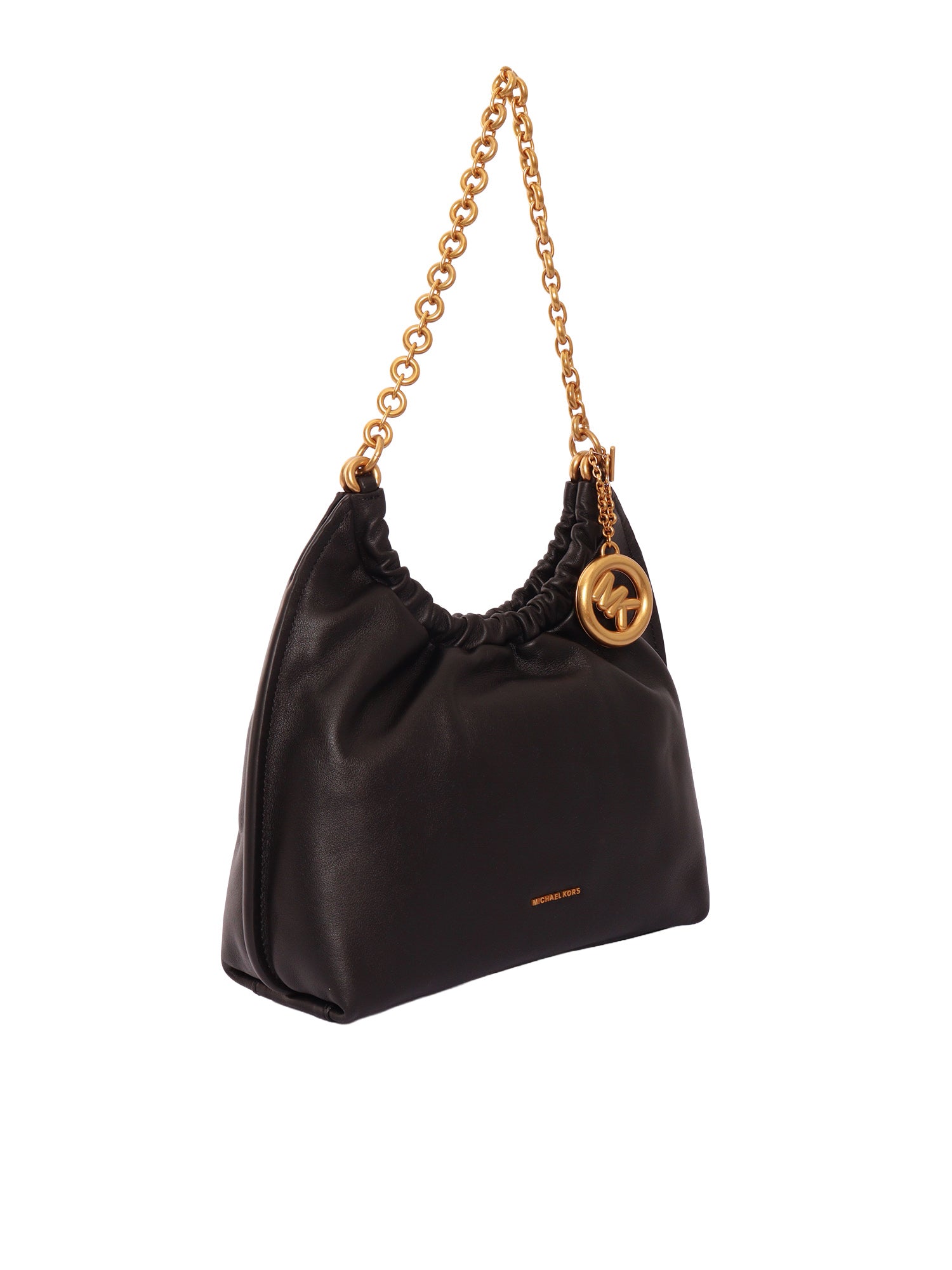 MD CINCH POUCHETTE Black Cow Leather Handbag