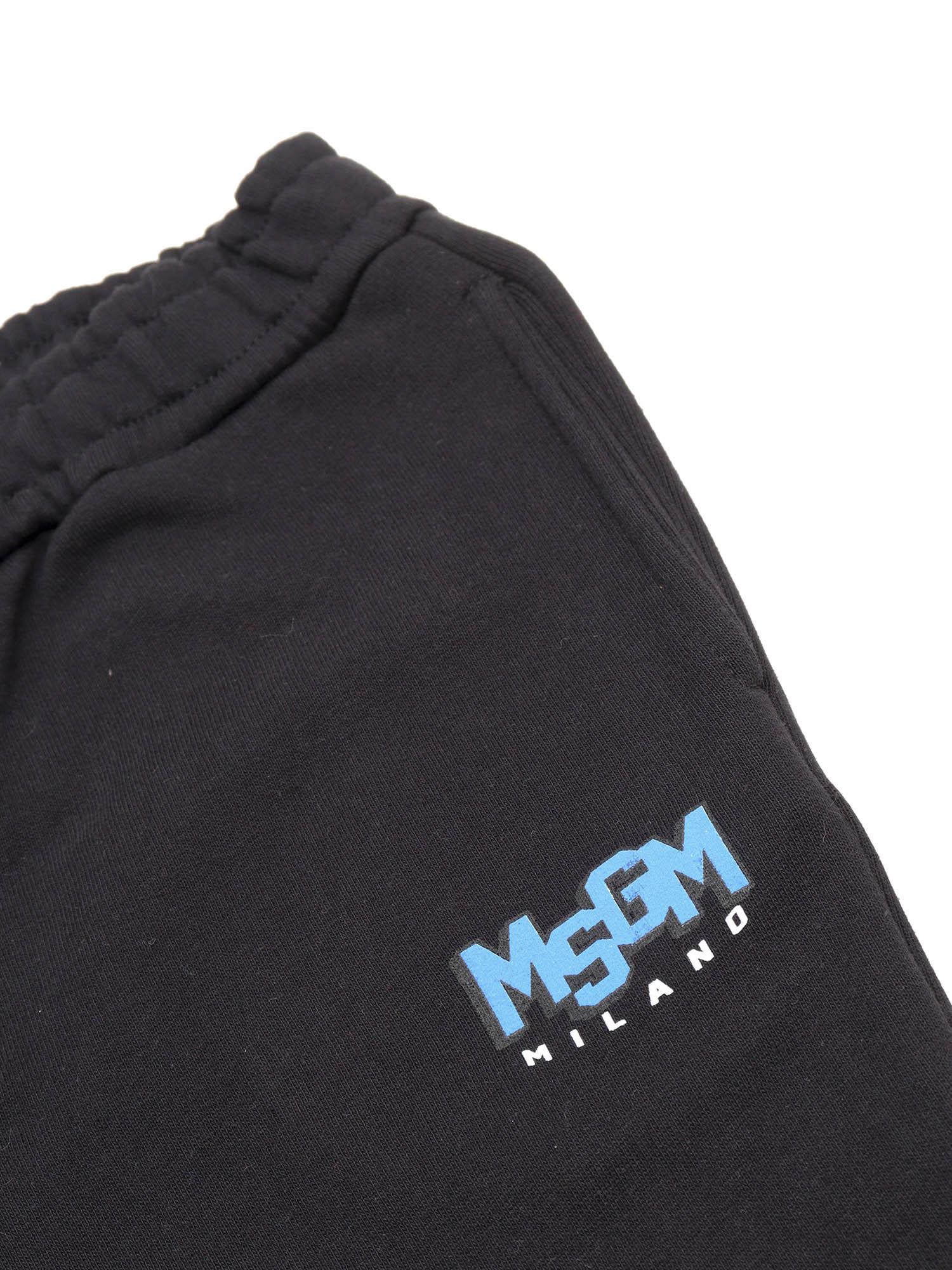 Fleece Pants Boy Nero-Black Cotton Jogging