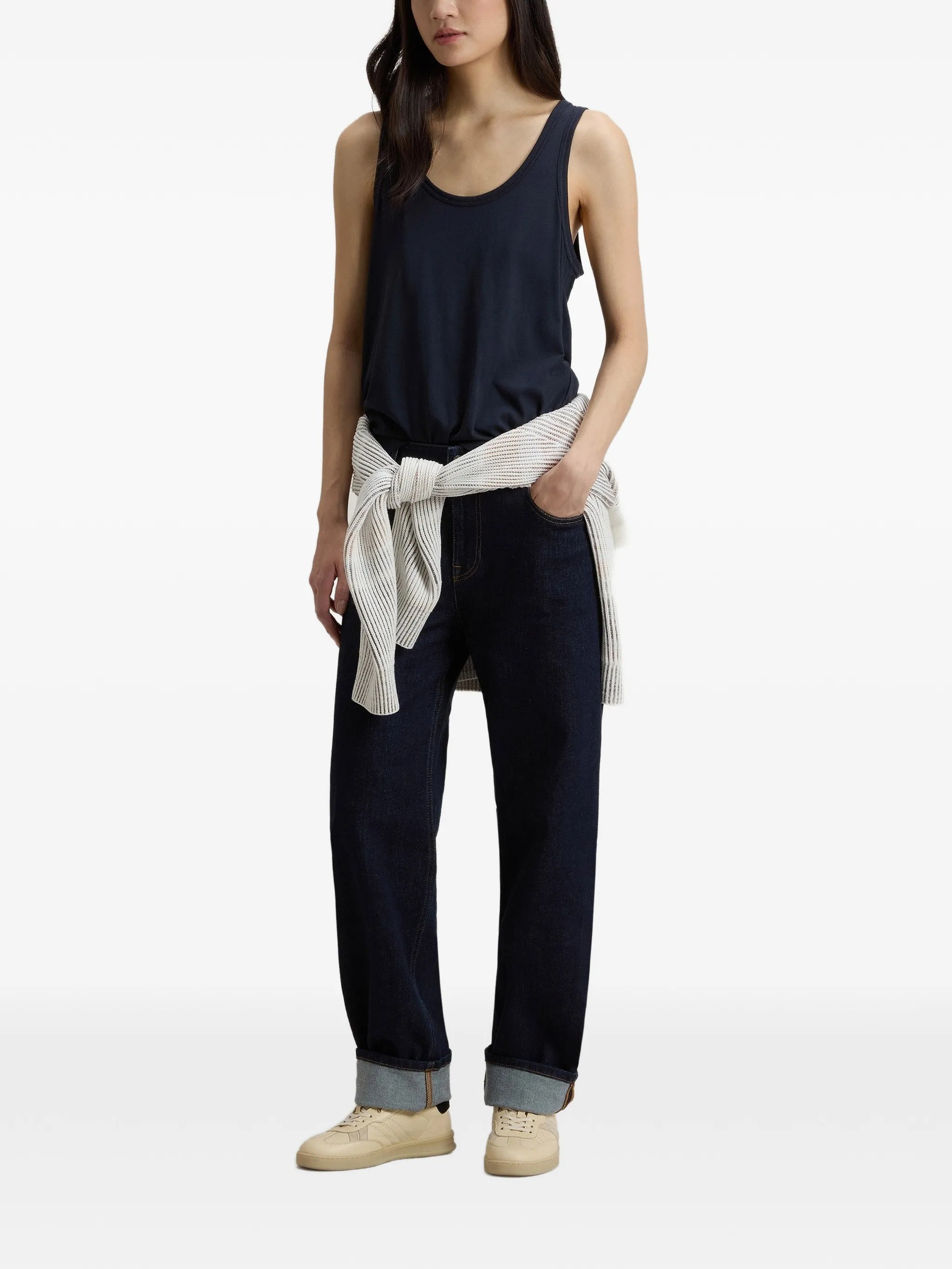 Luxe Jersey Tank Top Blue Co Mo T-shirt