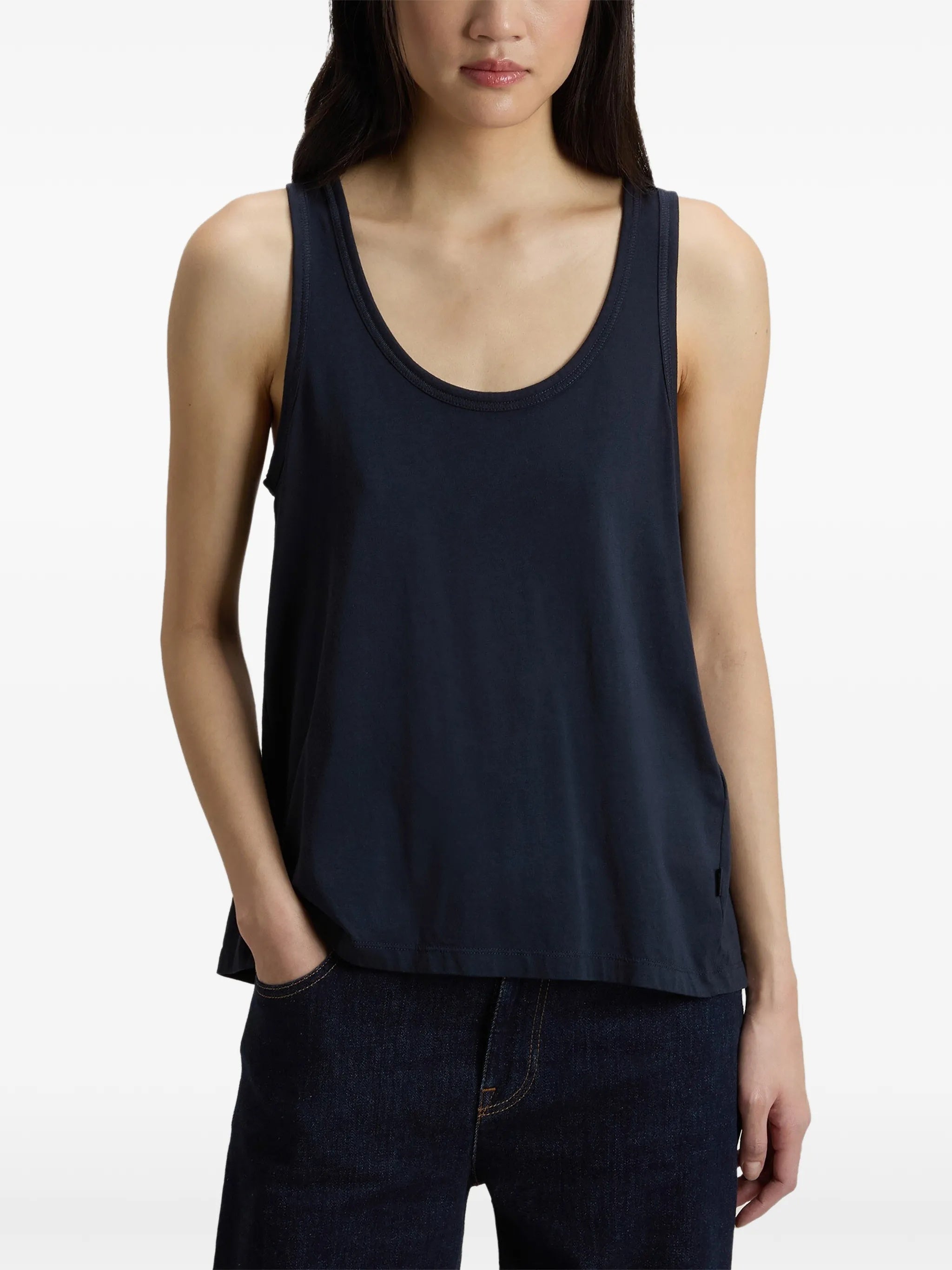 Luxe Jersey Tank Top Blue Co Mo T-shirt