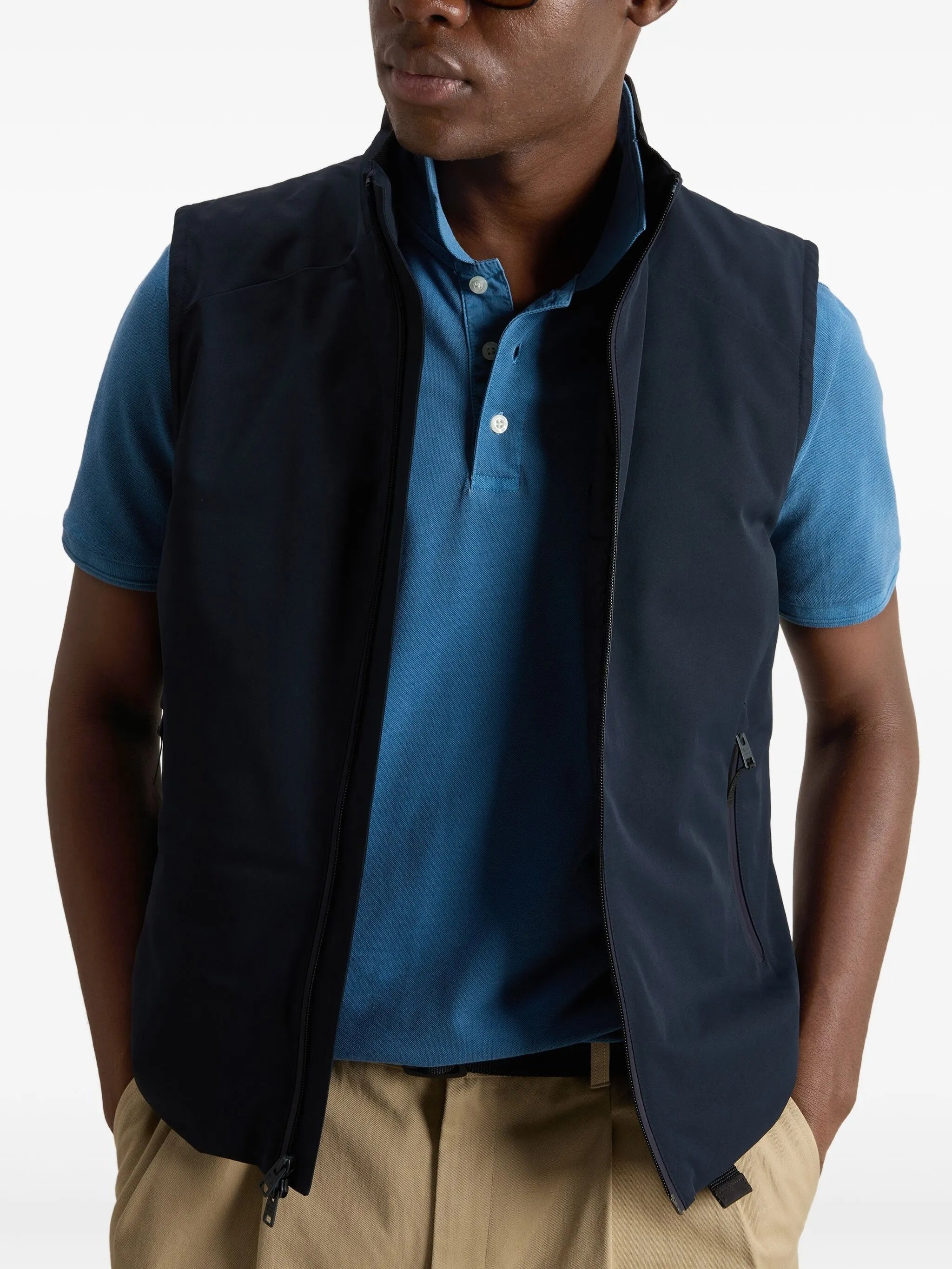 Two Layers Sailing Vest Blue Gilet