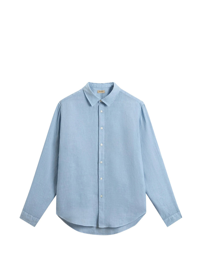 Linen Shirt Blue Camicia
