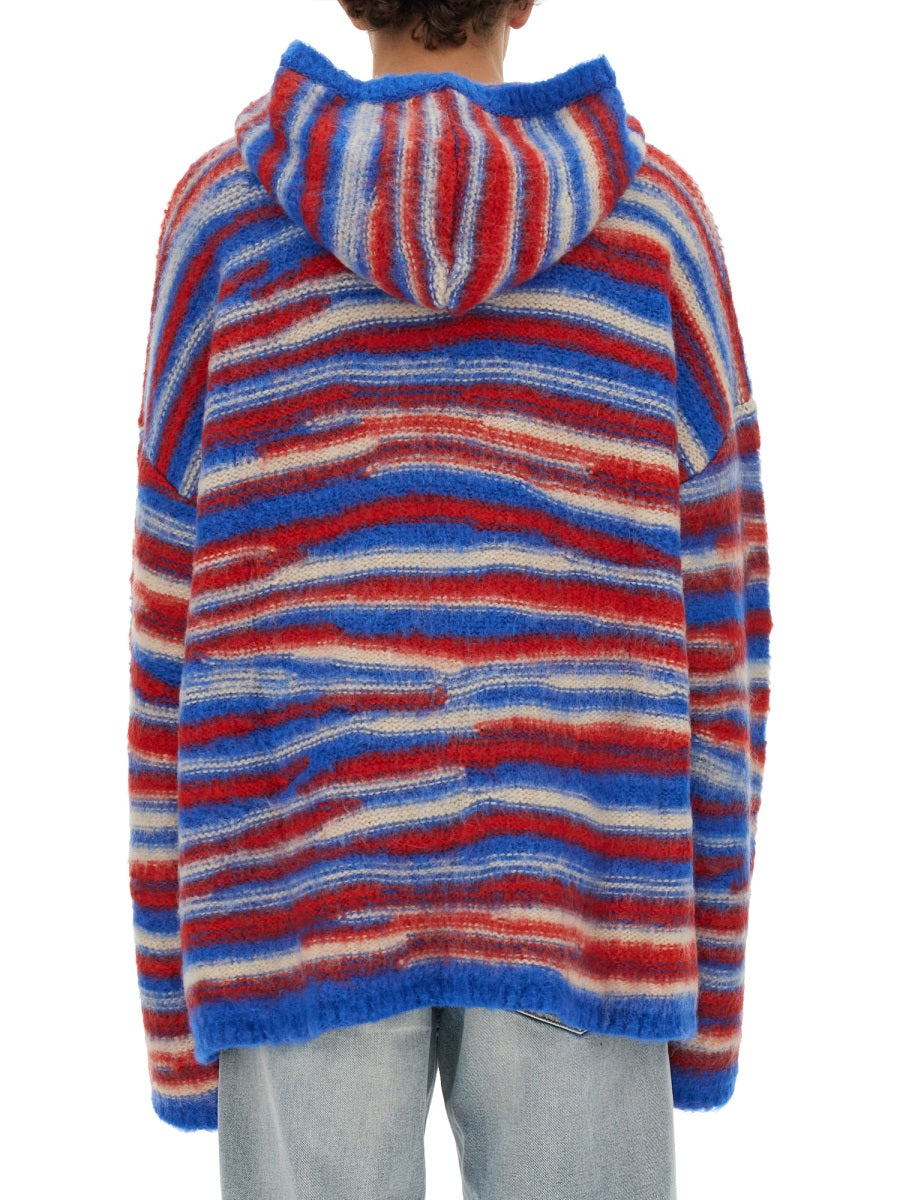 Hooded Shirt Multicolour Acrylic Jumpers