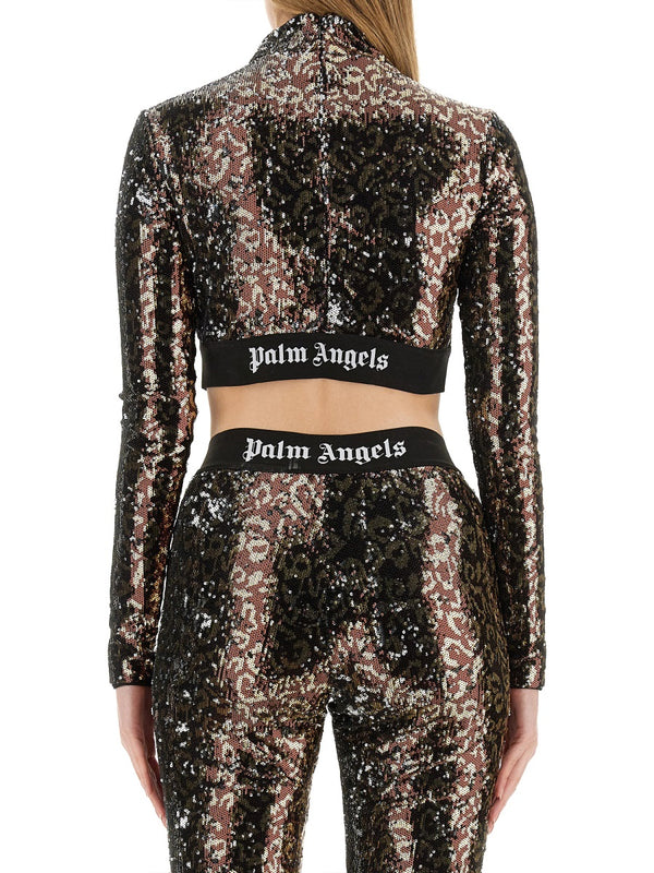 Sequined Top Multicolour Polyester T-shirts