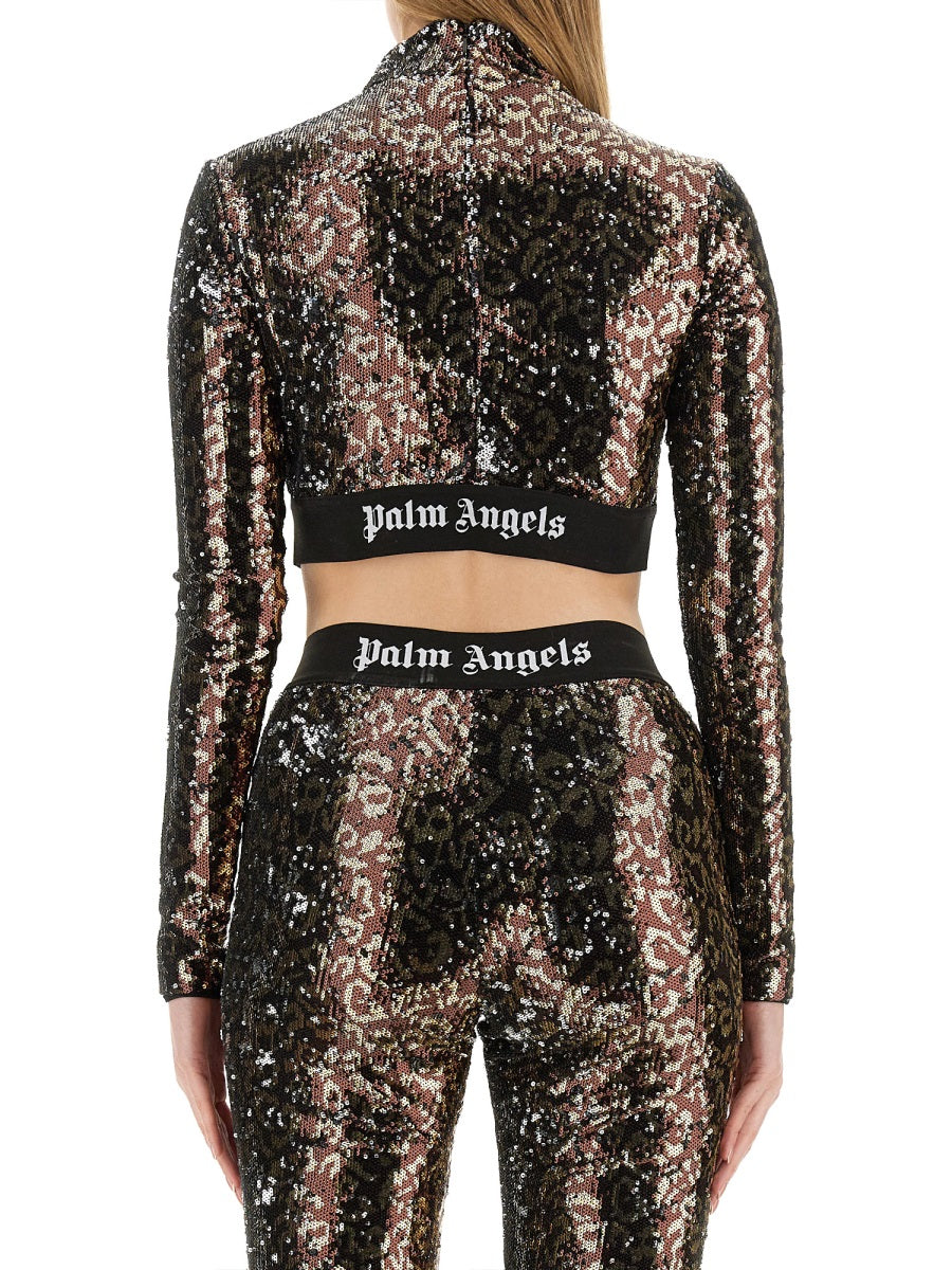 Sequined Top Multicolour Polyester T-shirts
