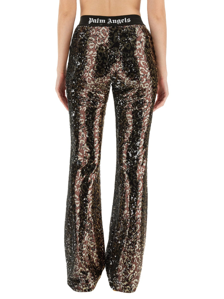 Flare Fit Pants Multicolour Polyester Trousers