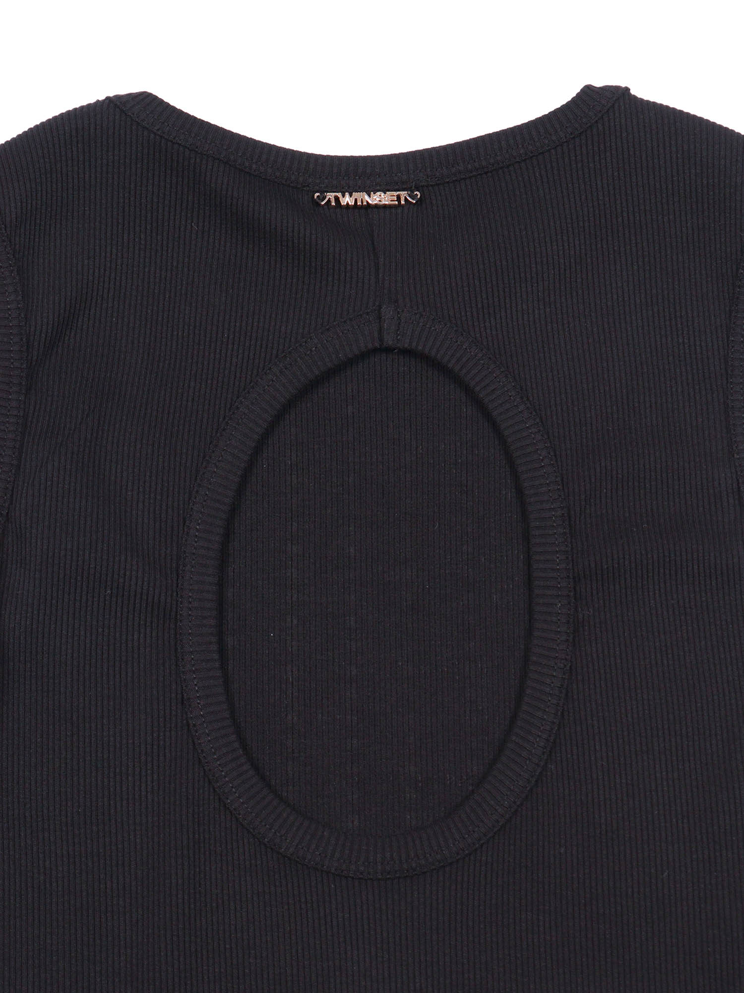 DRESS Black Cotton Elastane