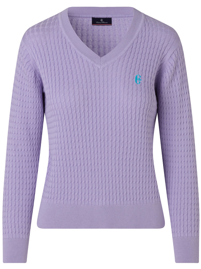Scollo V Pink & Purple Maglia