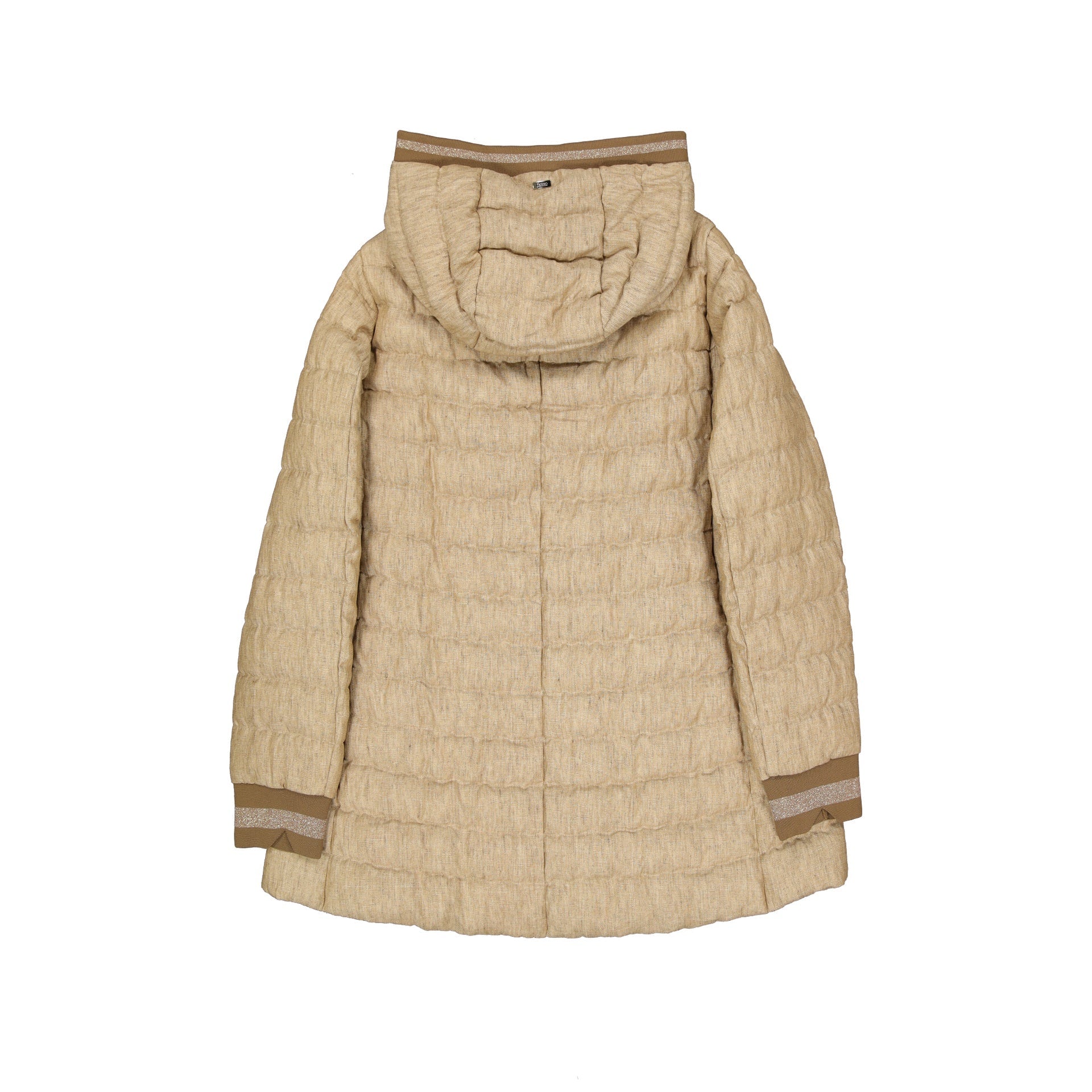 Herno Quilted Down Jacket Brown Polyester