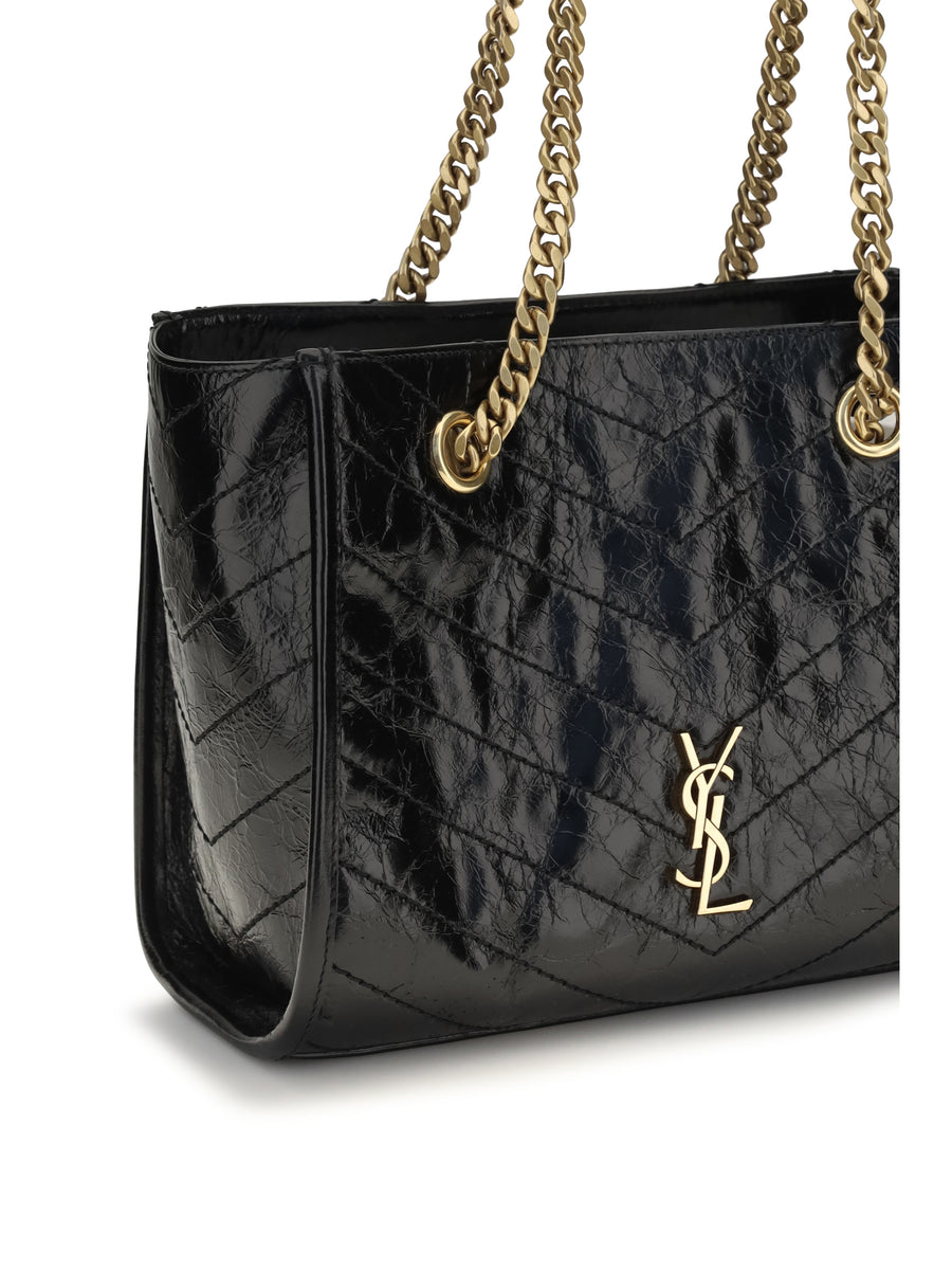 Tote Bag Small Niki Black Leather Calf Shoulder