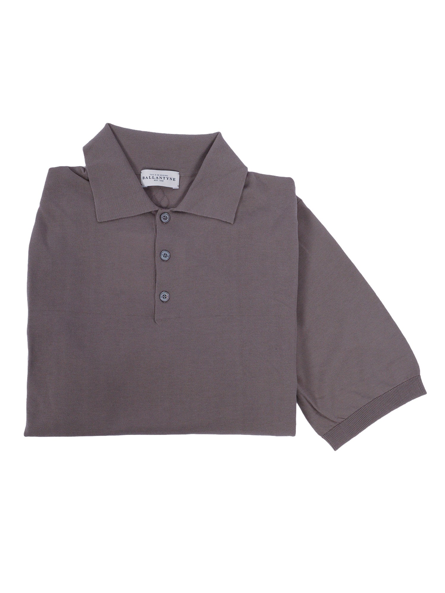 Short Sleeves Polo Grey Cotton