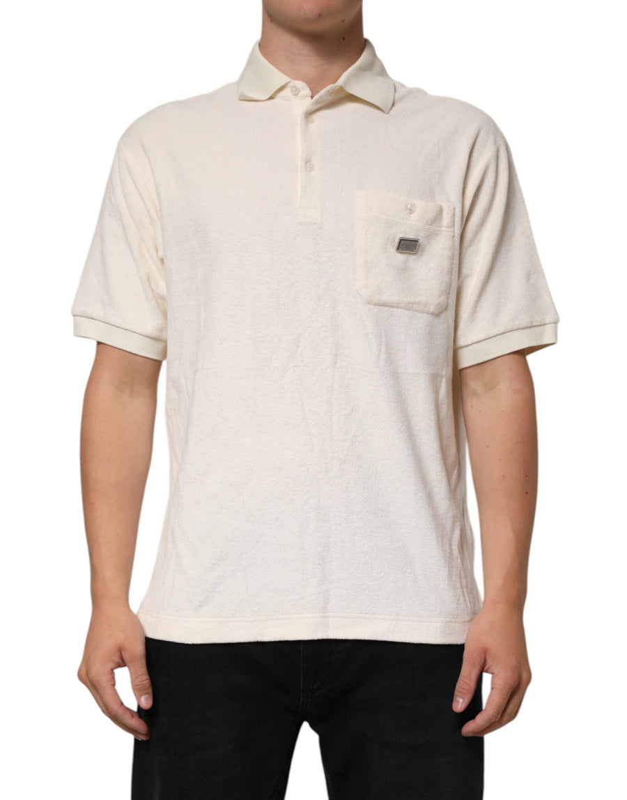 Dolce & Gabbana 100% Cotton polo in white
