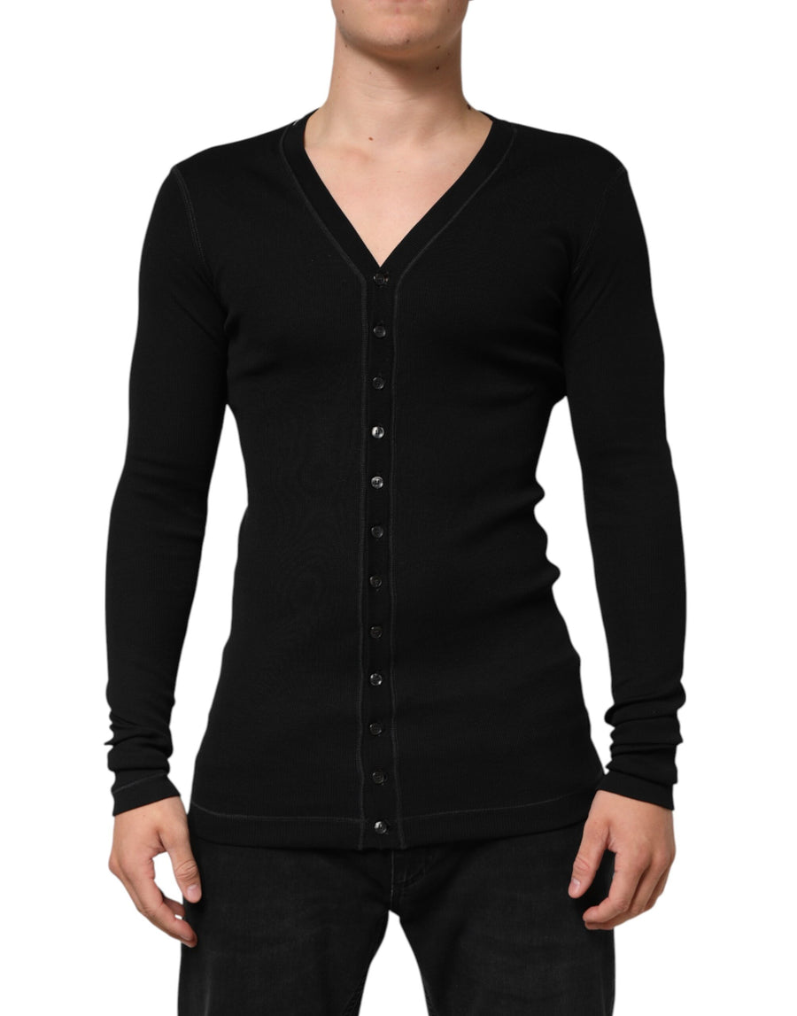 Dolce & Gabbana 100% Cotton cardigan in black