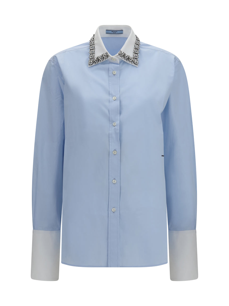 Prada 100% cotton shirt in blue