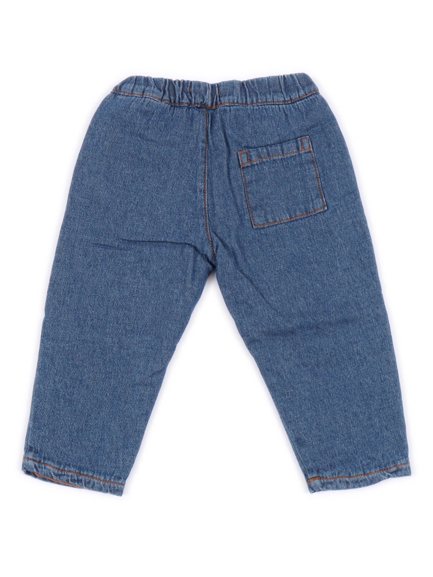 Lined Pants Blue Cotton