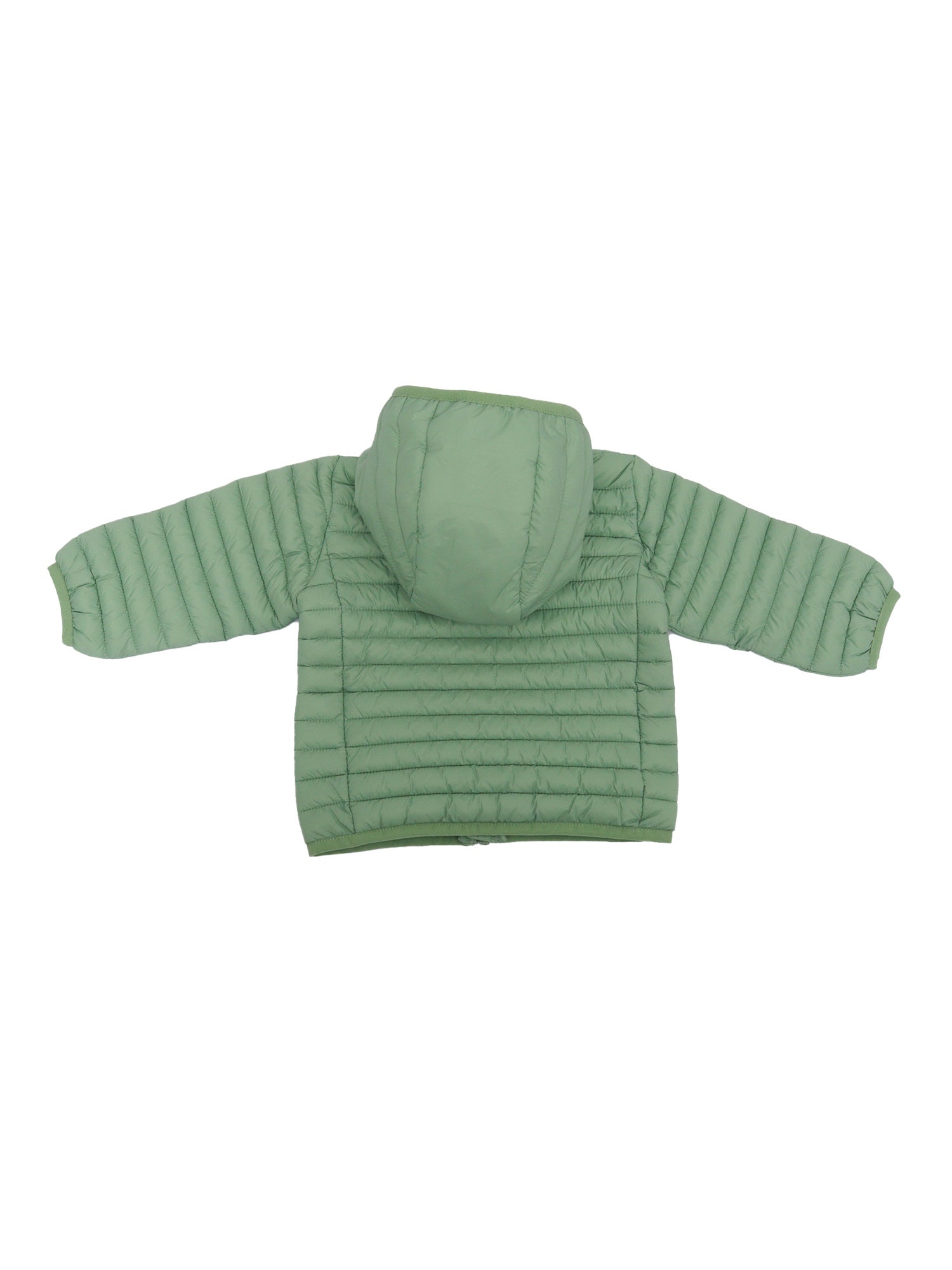 NENE BABY HOODED JACKET Green Short Puffer