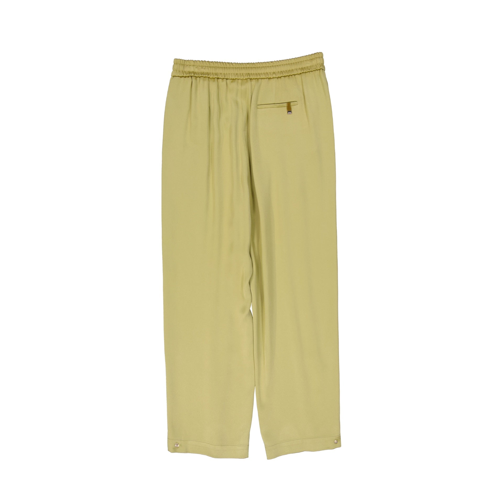 Herno Satin Wide Pants Yellow Acetate Viscose