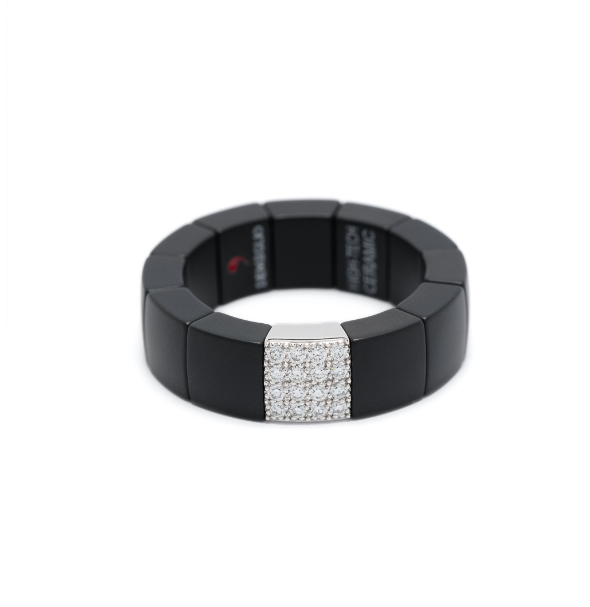 Roberto Demeglio 18kt white gold ring in black