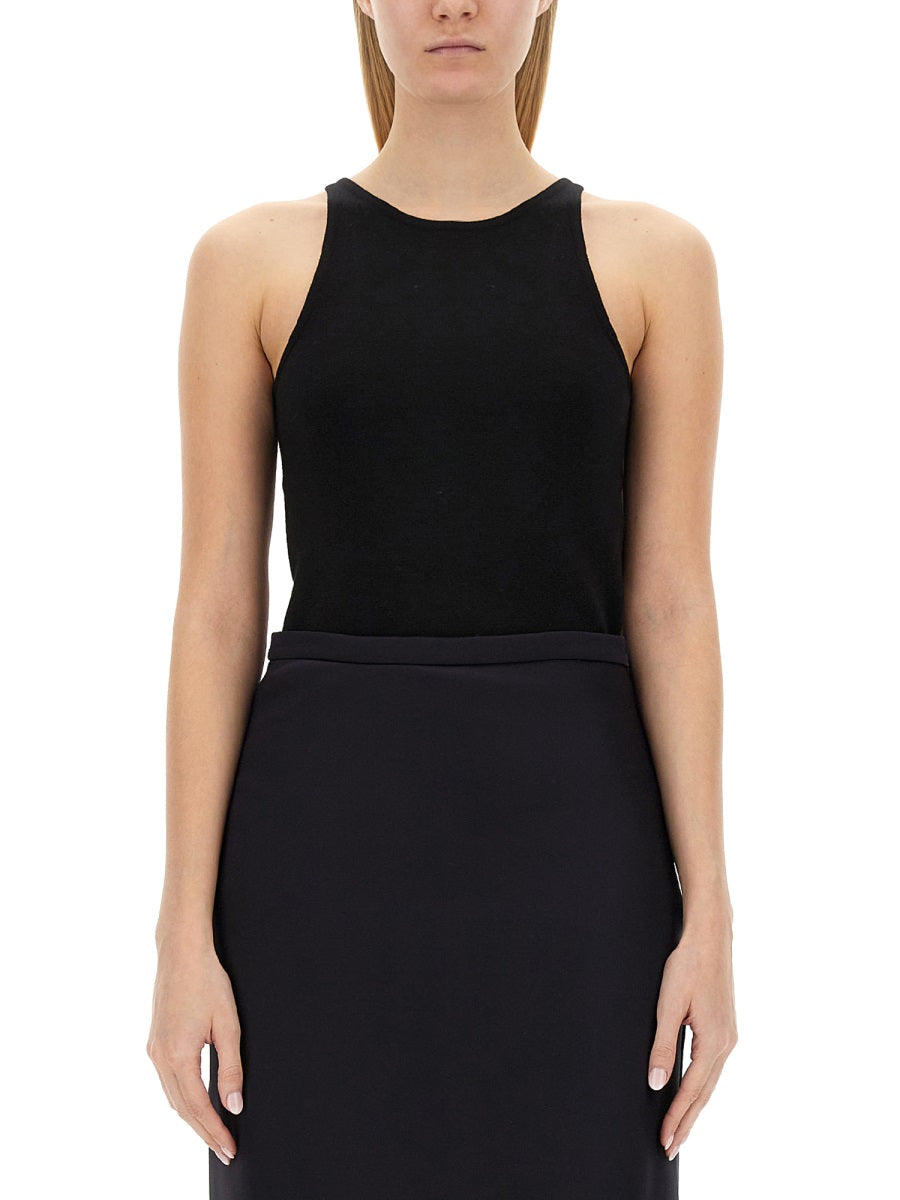 Top Alfeo Black Virgin Wool Tops