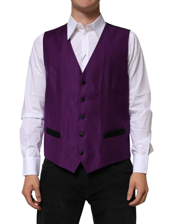 Dolce & Gabbana 90% Virgin Wool vest in purple