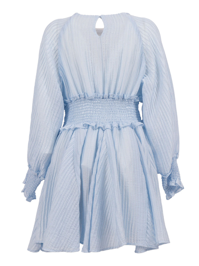 WOVEN DRESS Light Blue