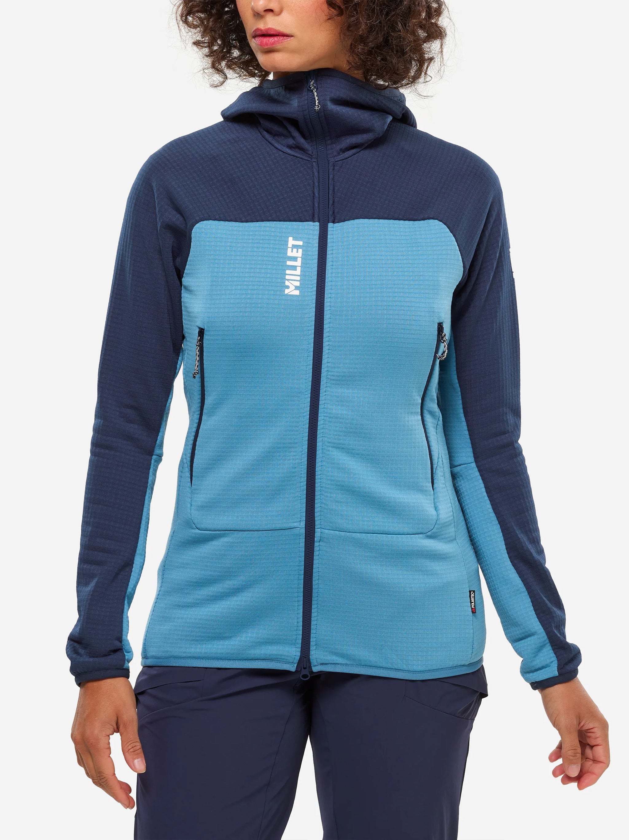 Fusion Grid Hoodie W Blue Maglia