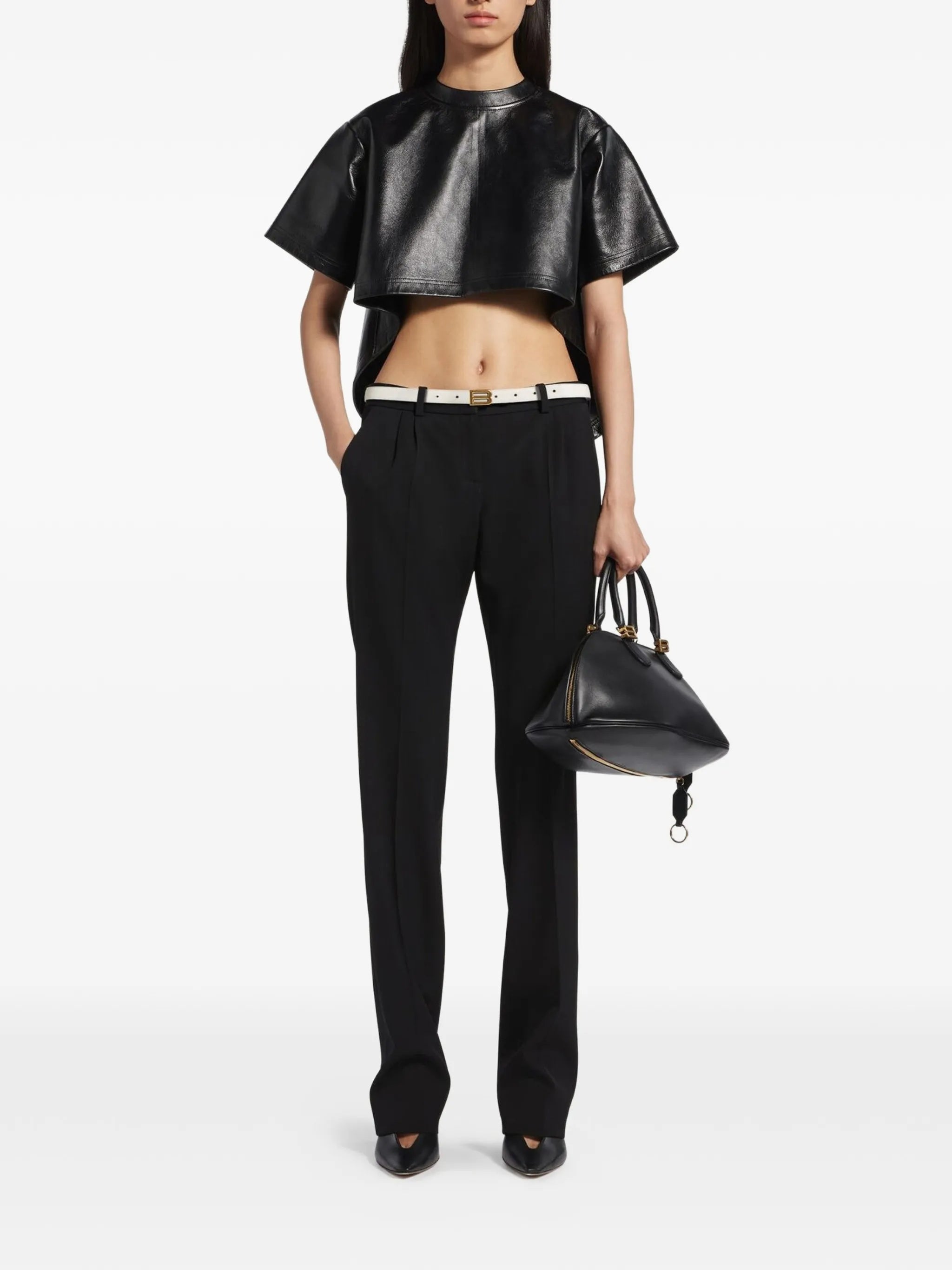 Slim Tailored Pants Black Pantaloni