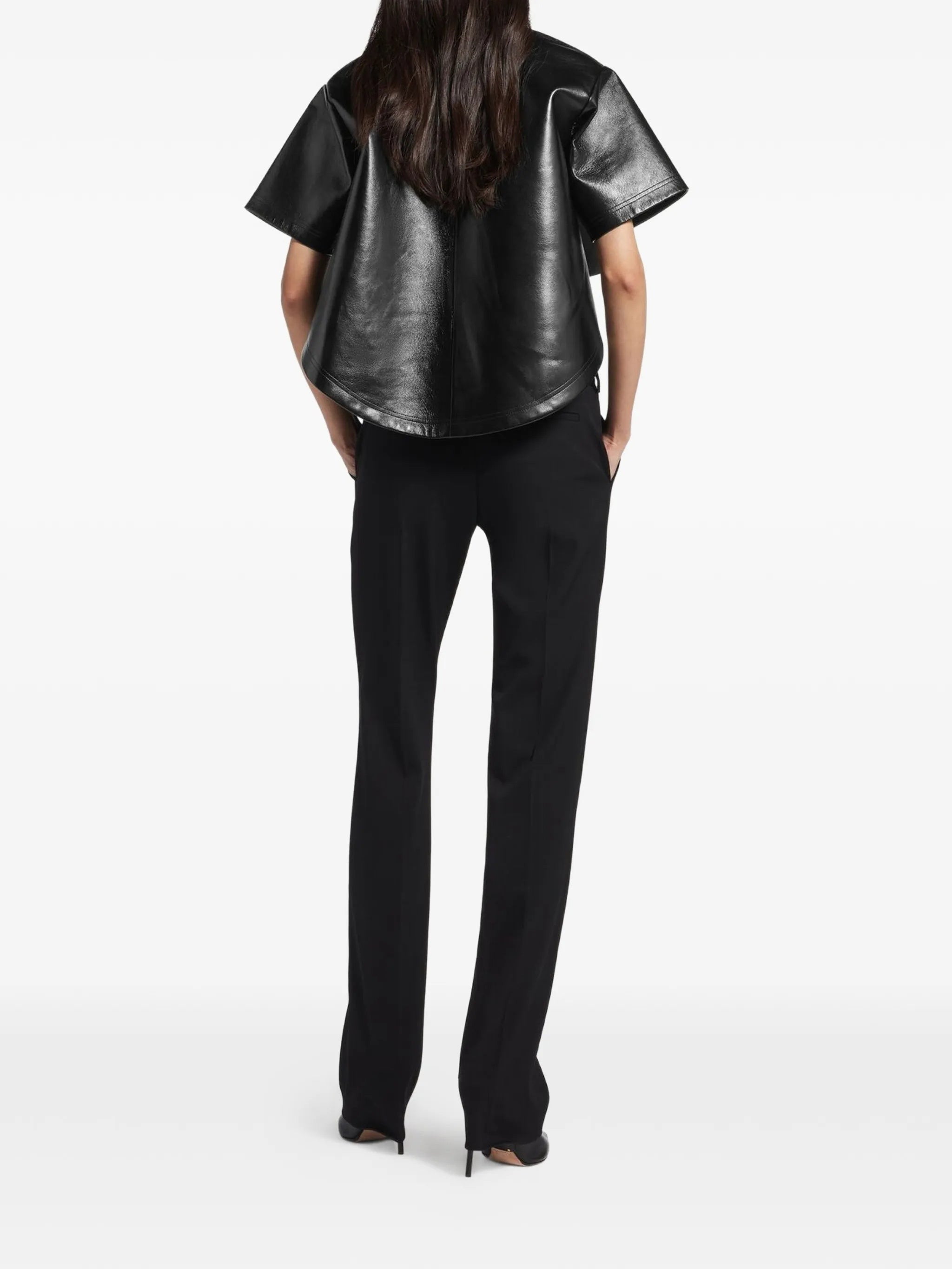 Slim Tailored Pants Black Pantaloni