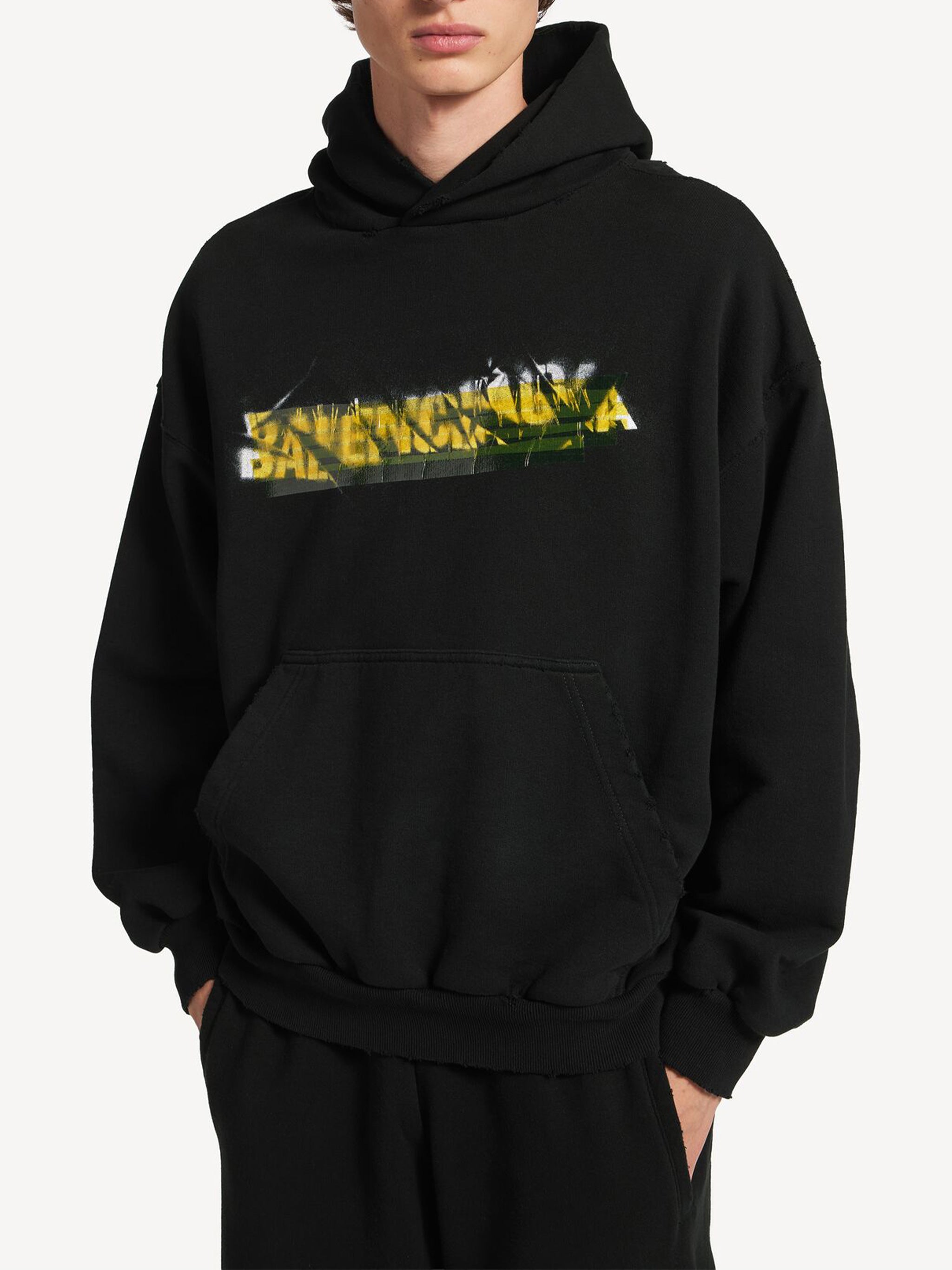 Medium Fit Hoodie Black Felpa