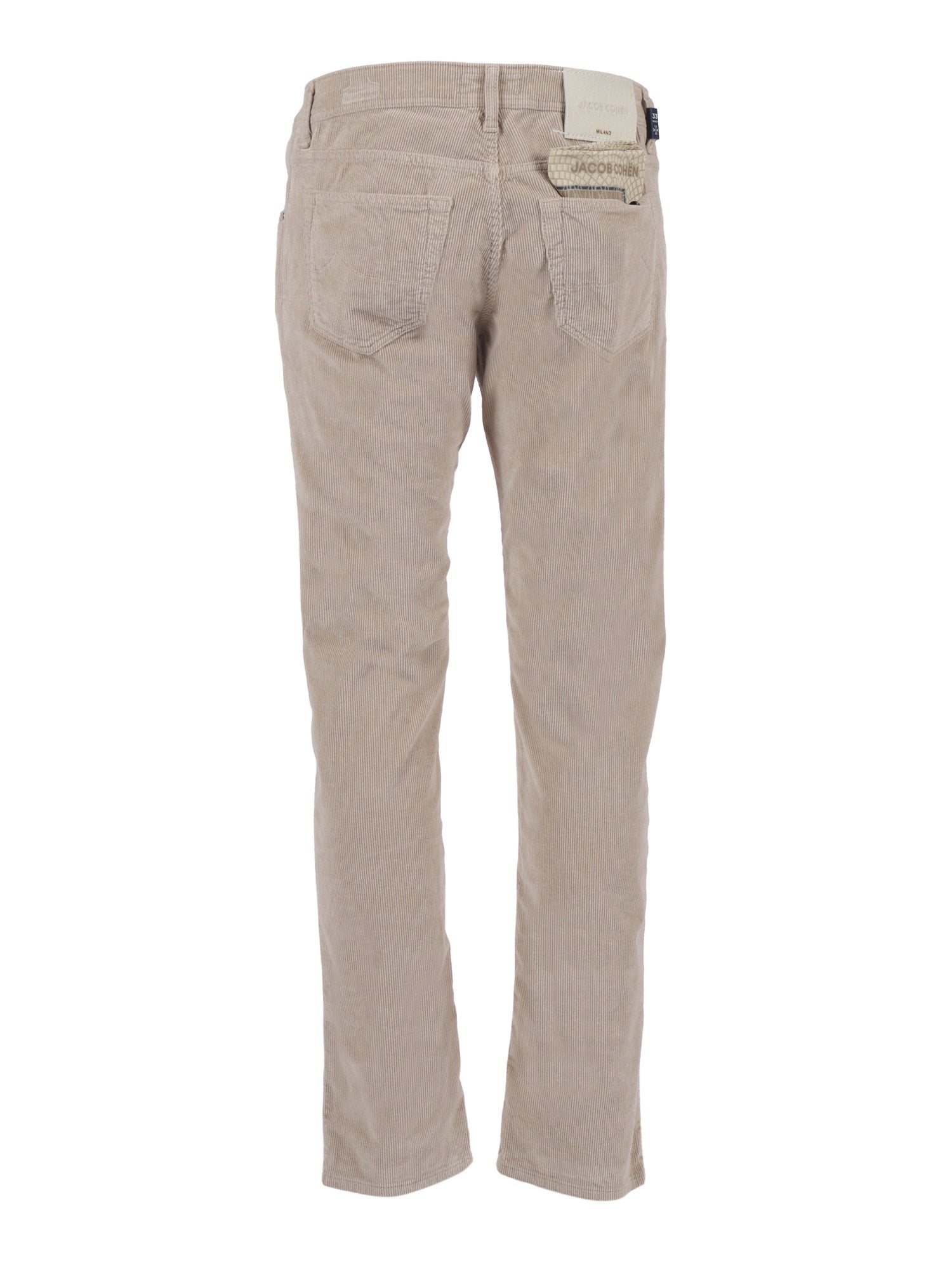 5 POCKETS SLIM FIT PANTS Beige Cotton Modal Elastane Jean