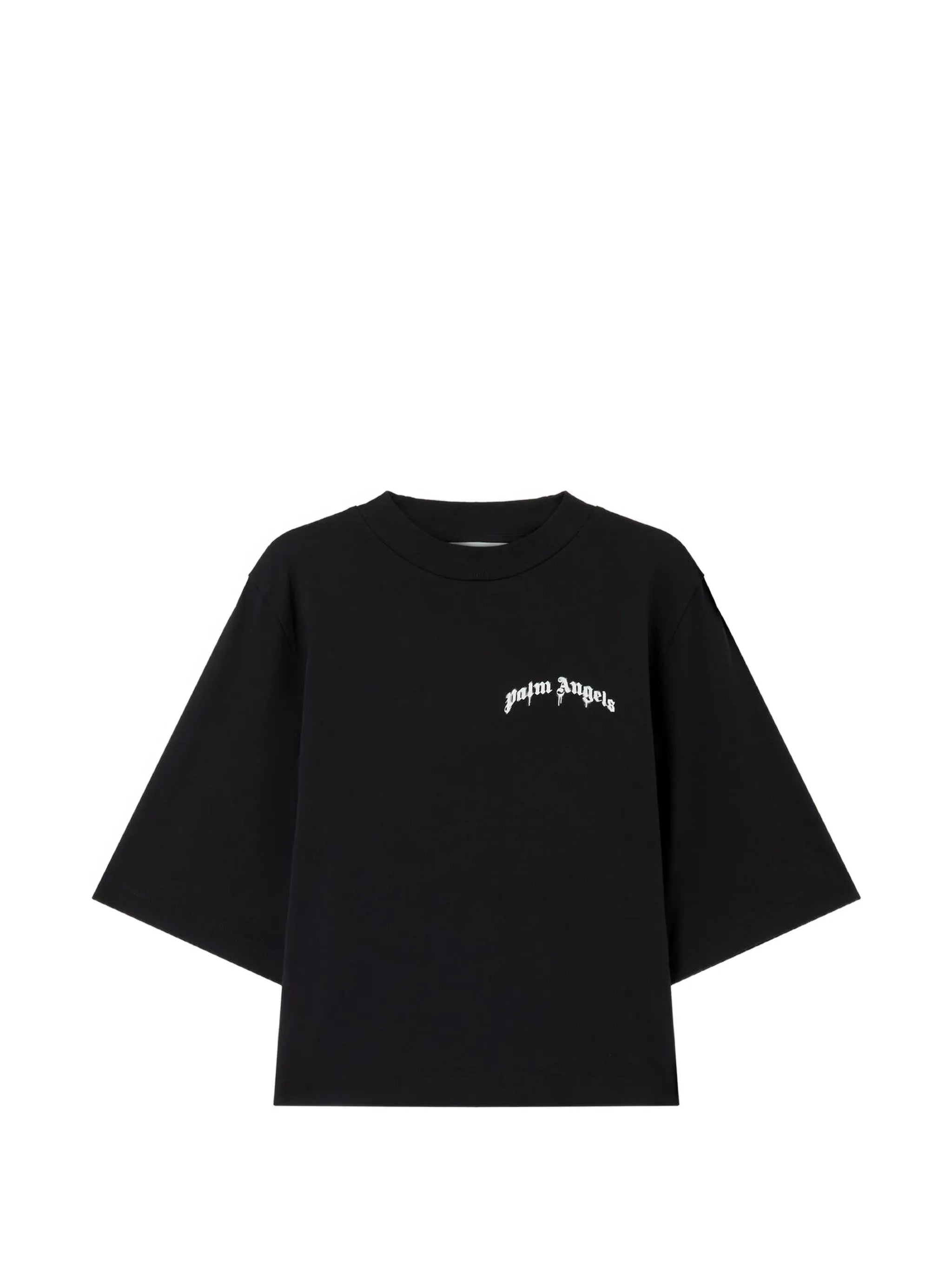 Mini Curved Logo Boxy Tee Black T-shirt
