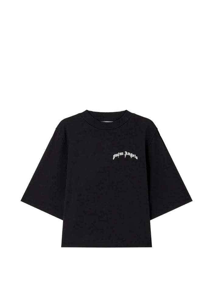 Mini Curved Logo Boxy Tee Black T-shirt