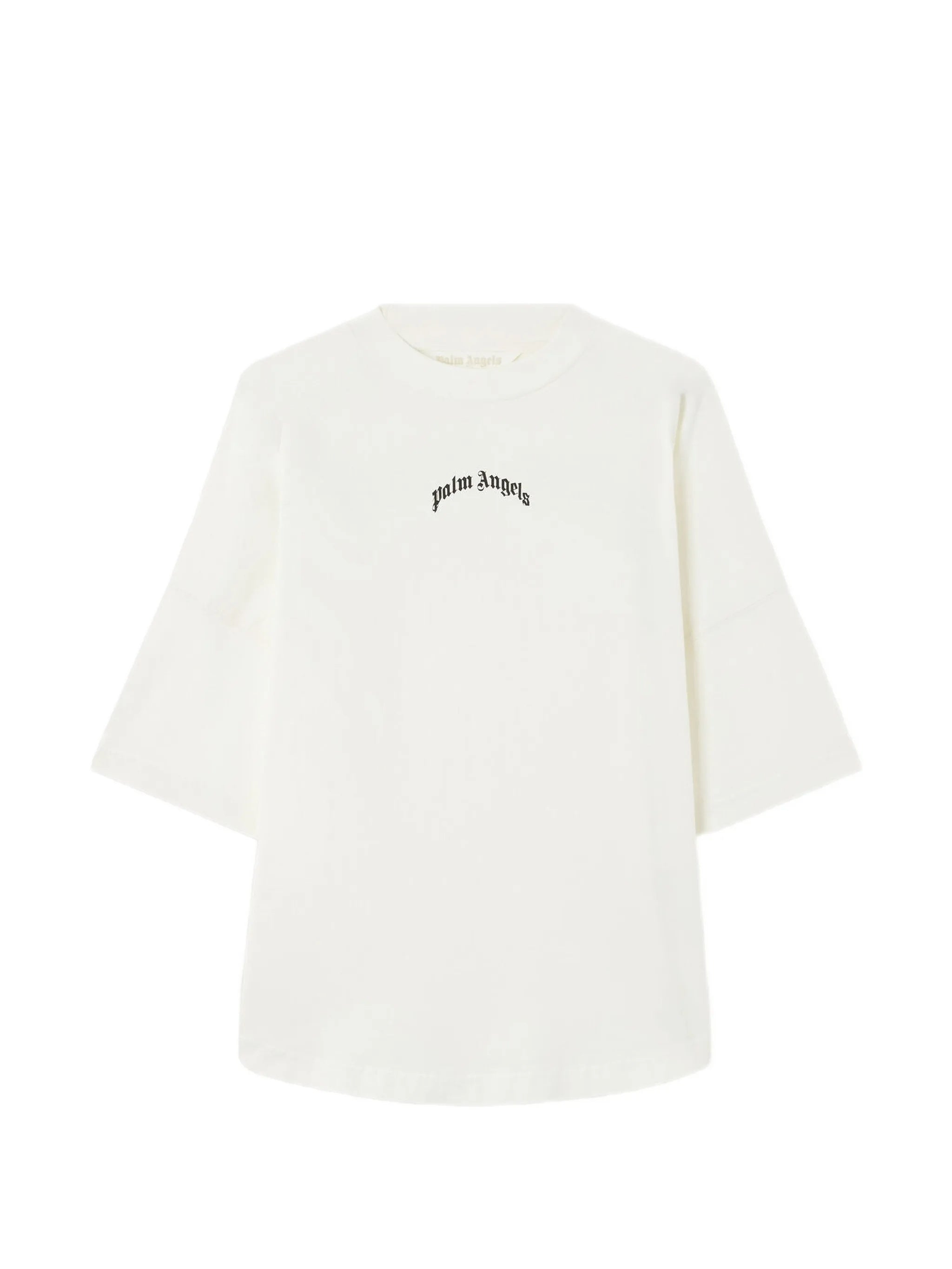 Curved Logo Over Tee White T-shirt