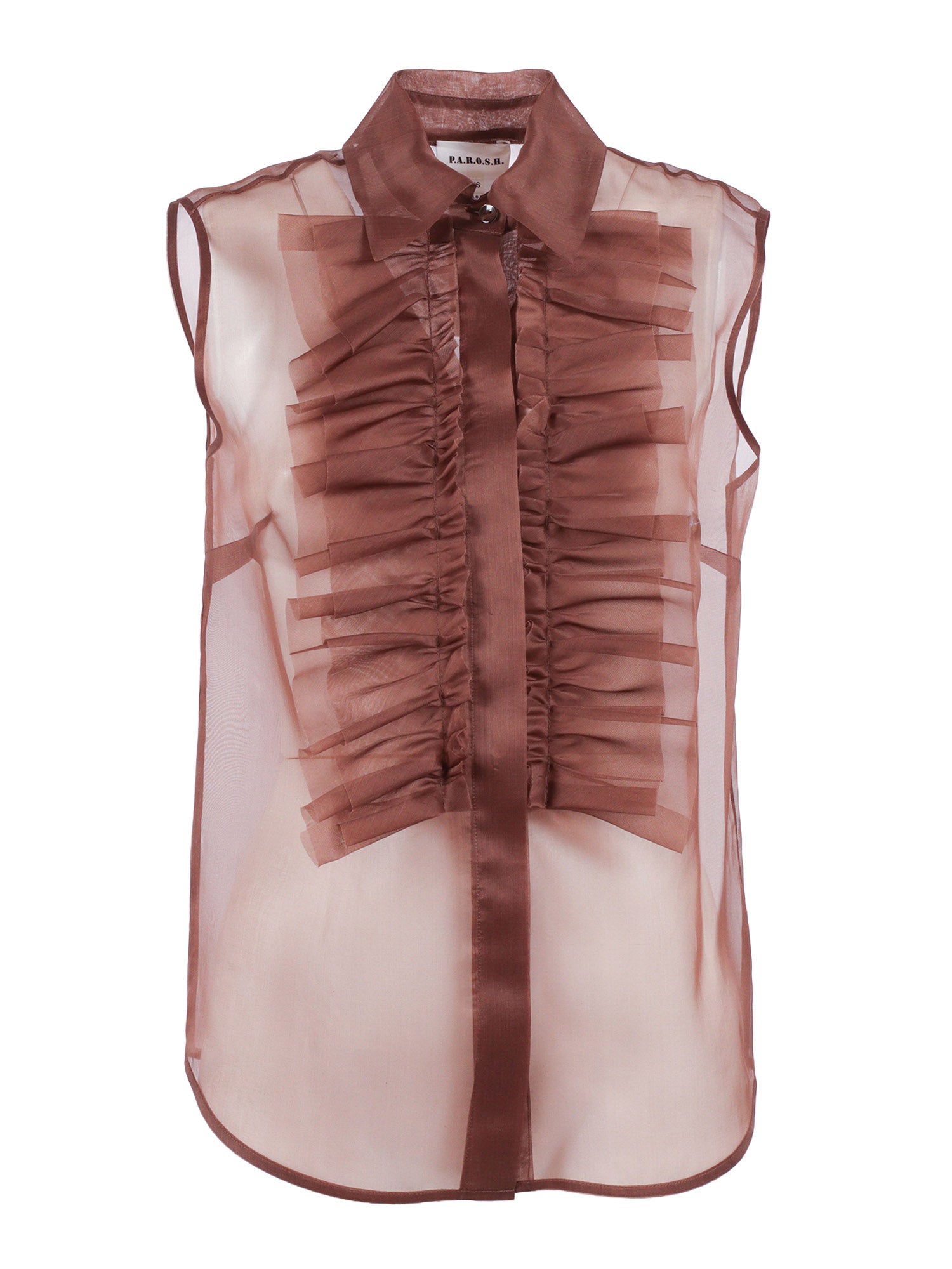 SHIRT Brown Silk