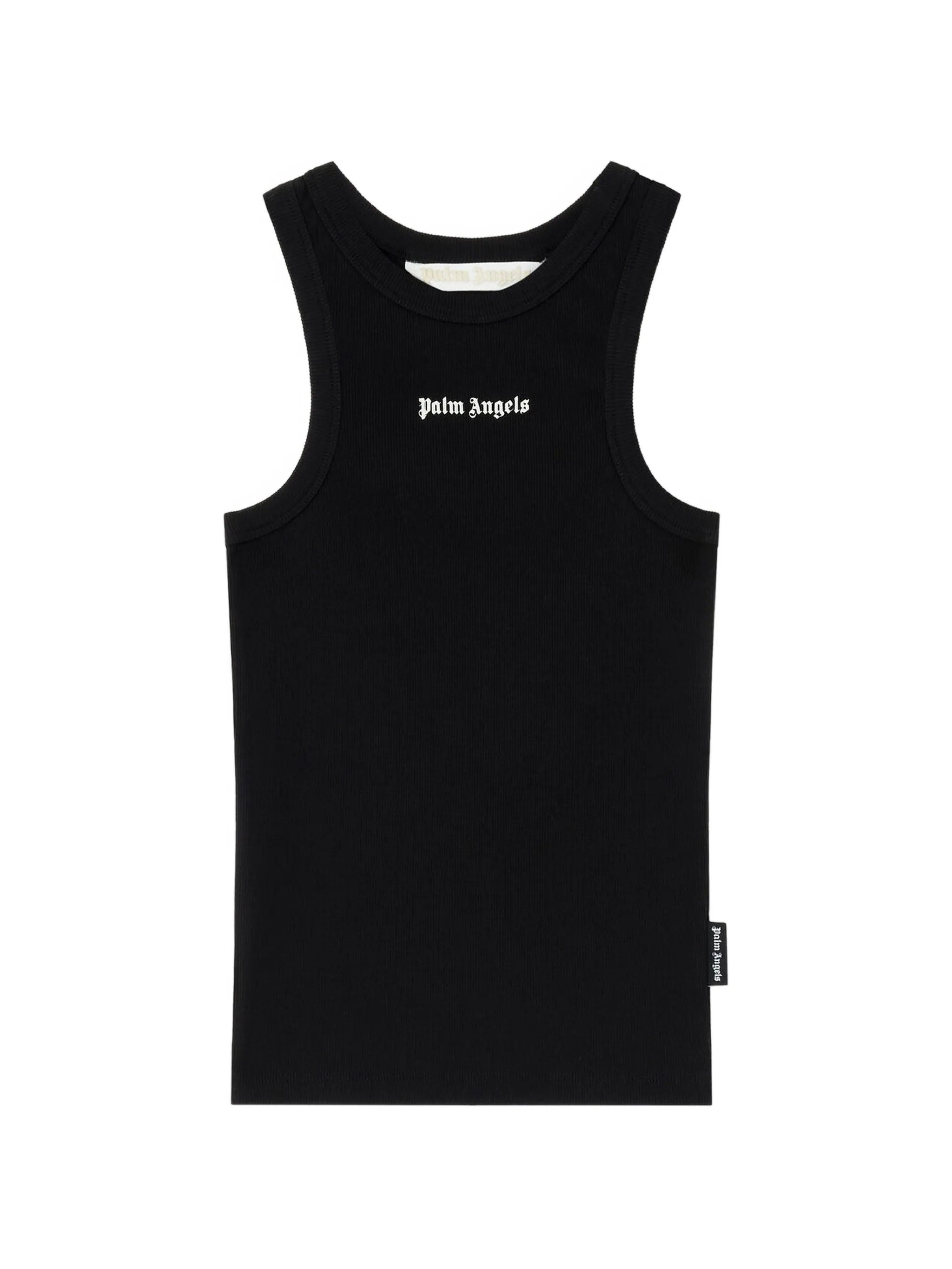 Classic Logo Fitted Tank Top Black T-shirt