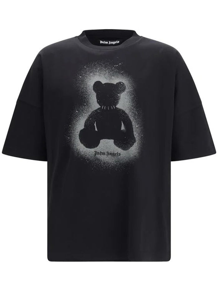 Spray Bear Over Tee Black T-shirt