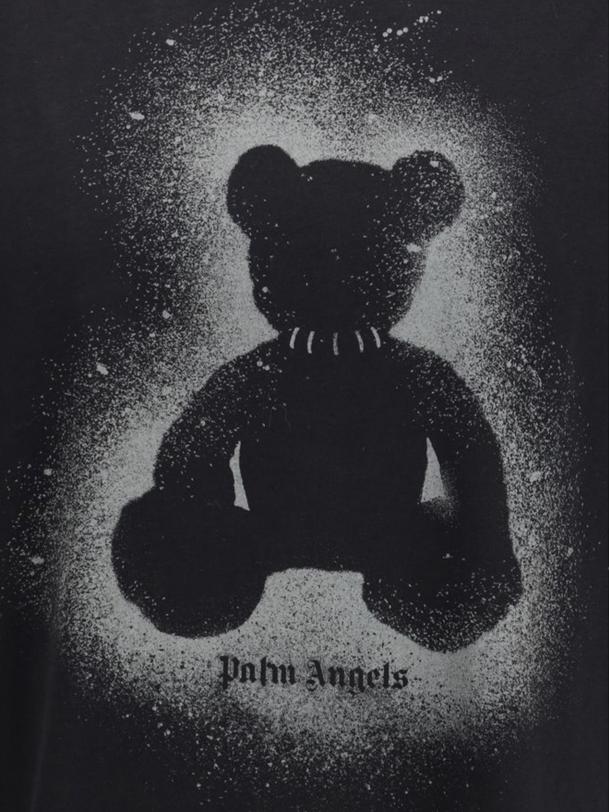 Spray Bear Over Tee Black T-shirt