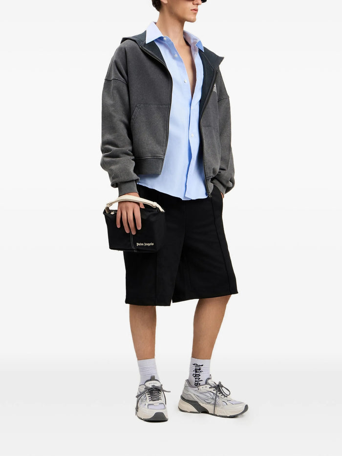 B Curved Logo Track Shorts Black