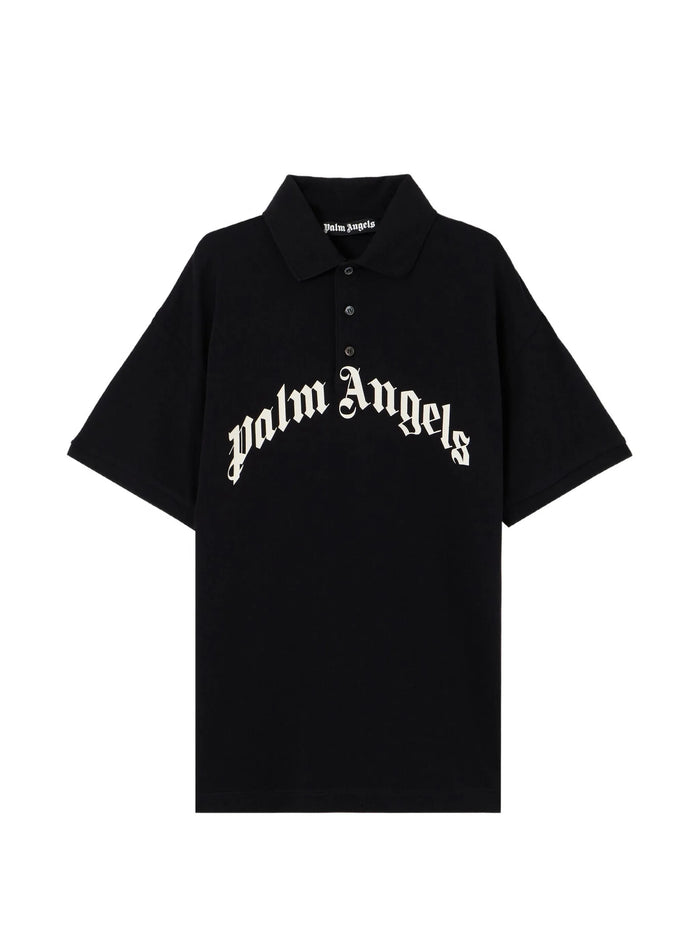 Curved Logo Polo S-S Black