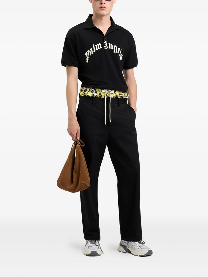 Curved Logo Polo S-S Black
