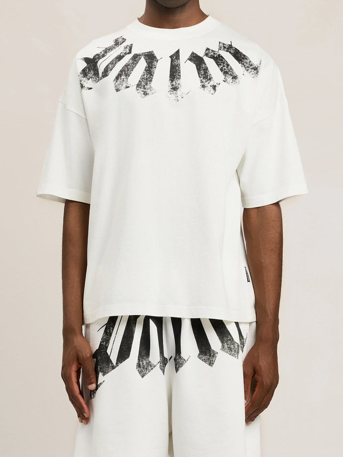 Big Neck Logo Loose Tee White T-shirt