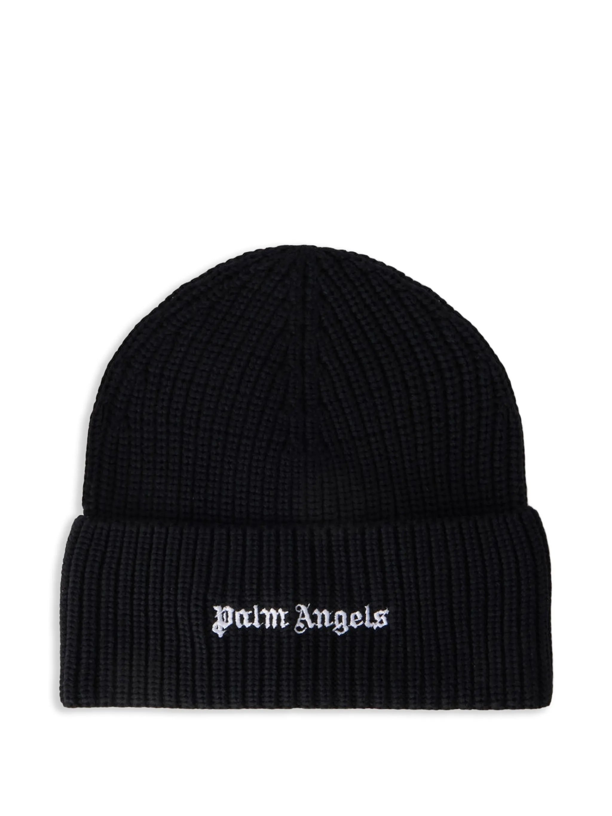 Classic Logo Ribbed Beanie Black Cappello