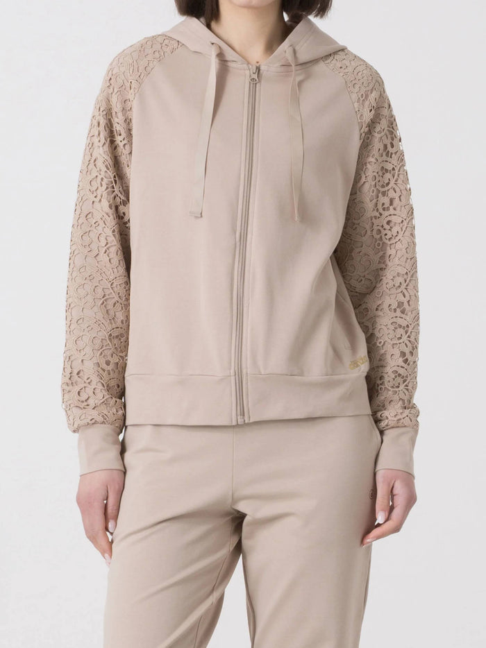 Felpa Cappuccio + Macrame A00