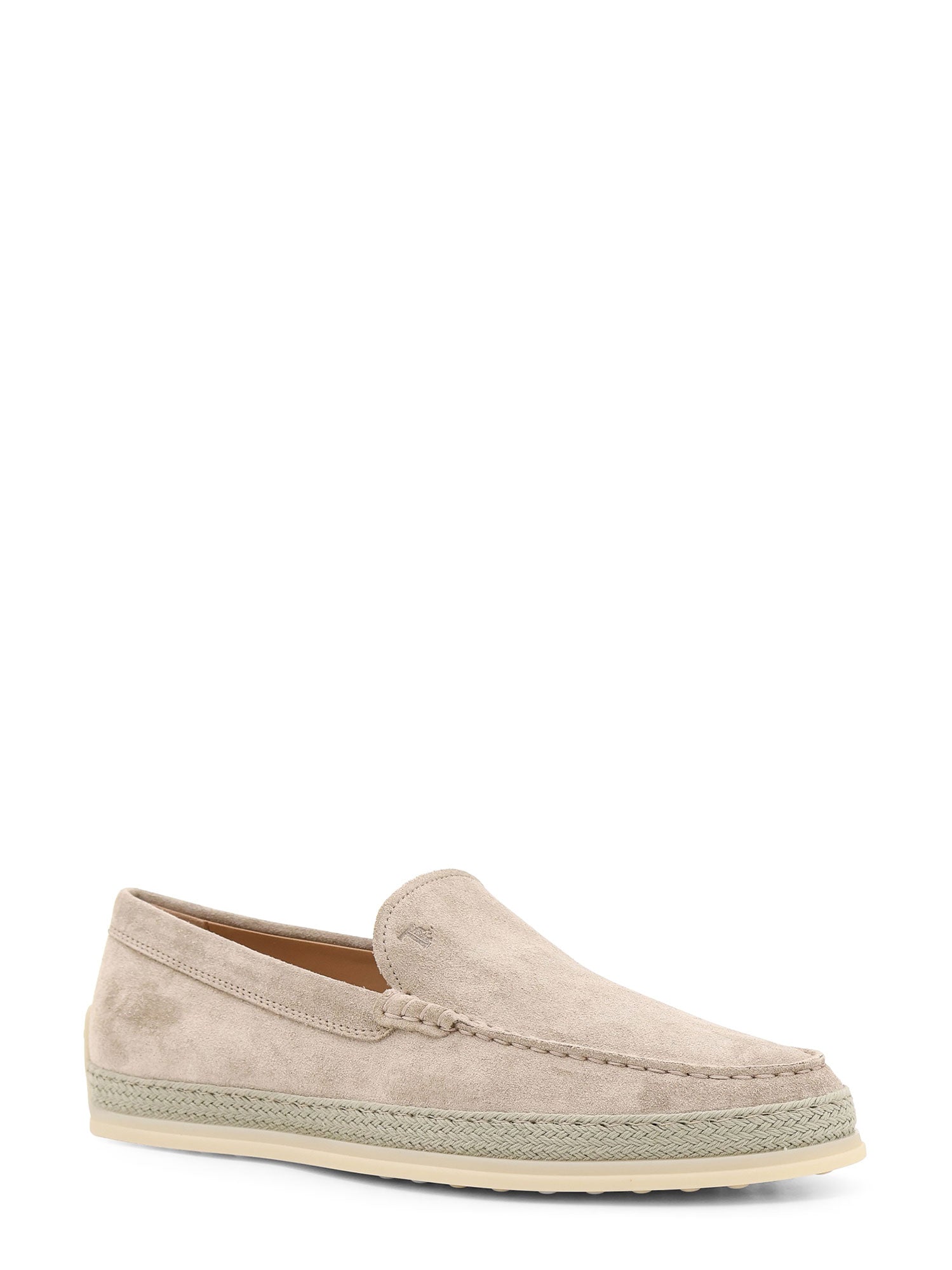 Tods Flat Shoes Beige Suede