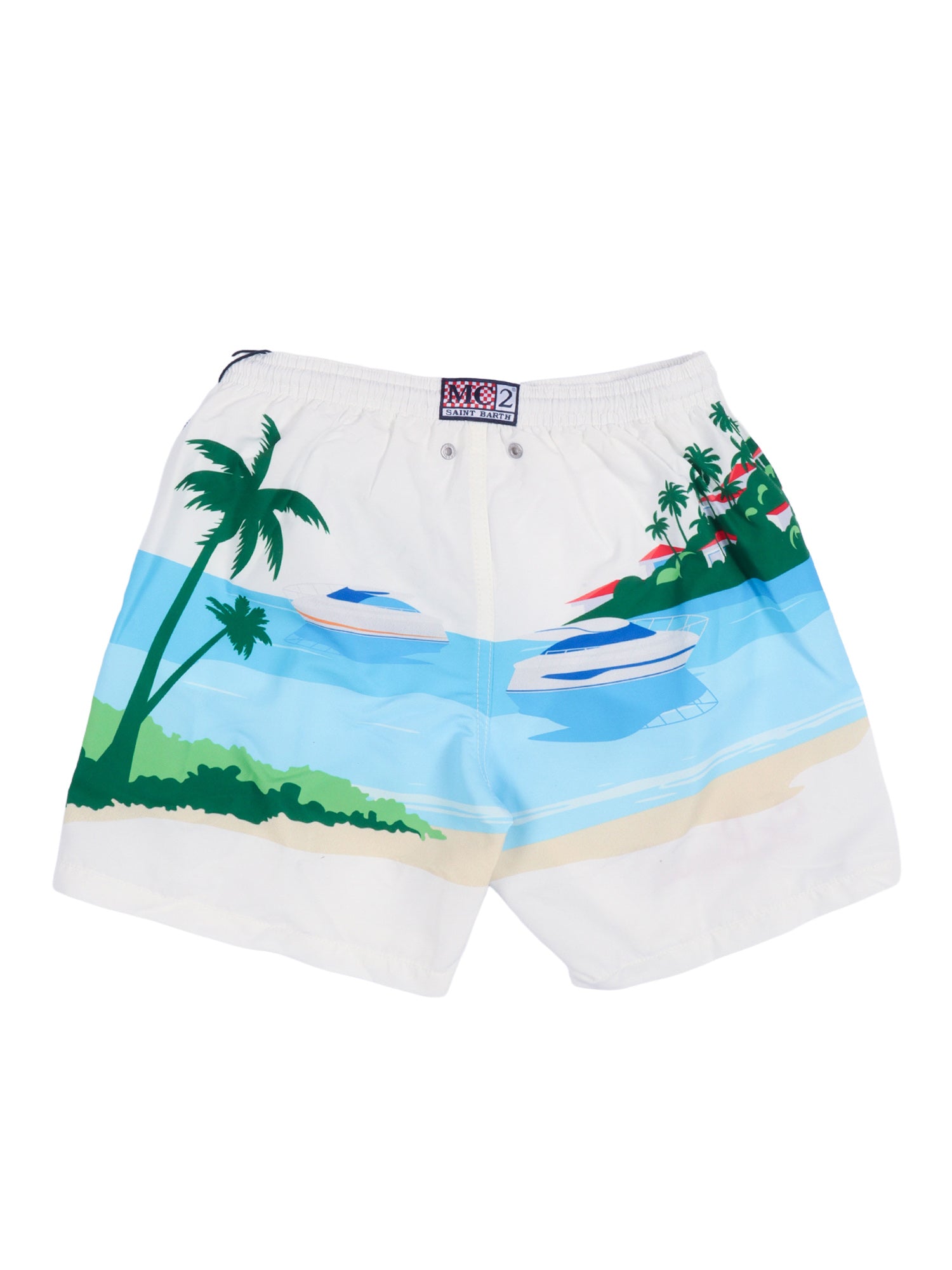 Haiti-St Barth 01 Emb White Polyester Boxer Mare Bimbo