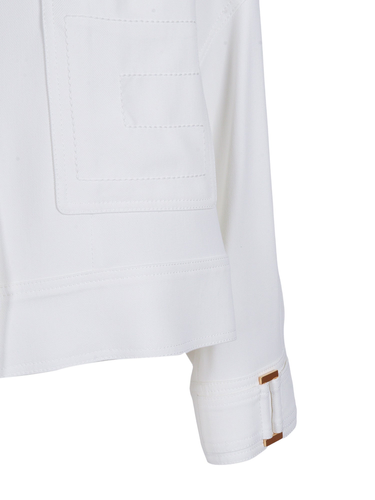 JACKET White Viscose Elastane Heavy