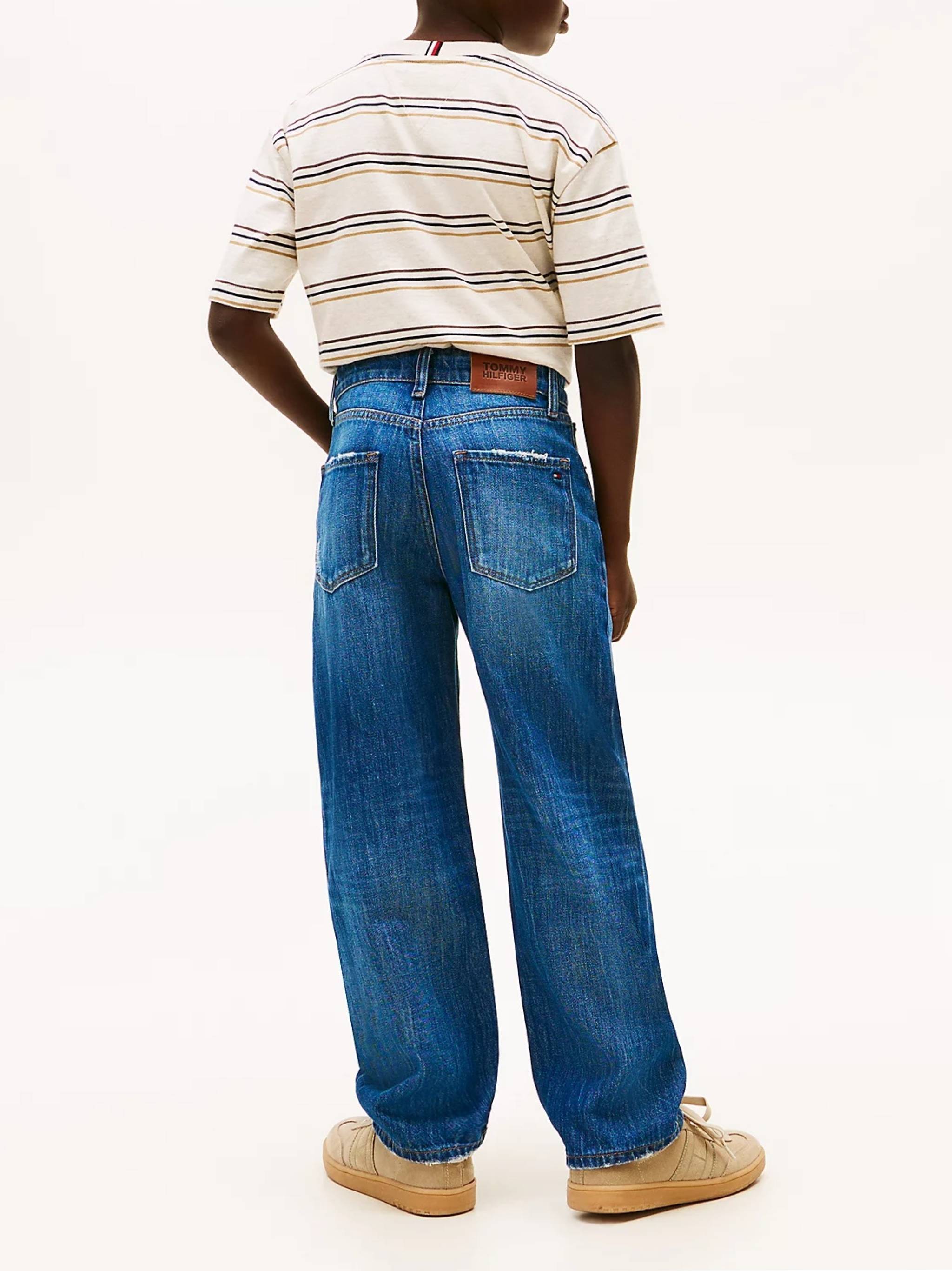Baggy Destructions Dark Jeans Blue