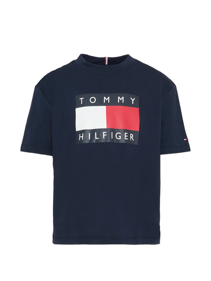 Heritage Printed Flag T-Shirt Blue